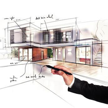 Dessin grande maison architecte